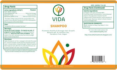 8oz Bottle Label (Vida   Shampoo)